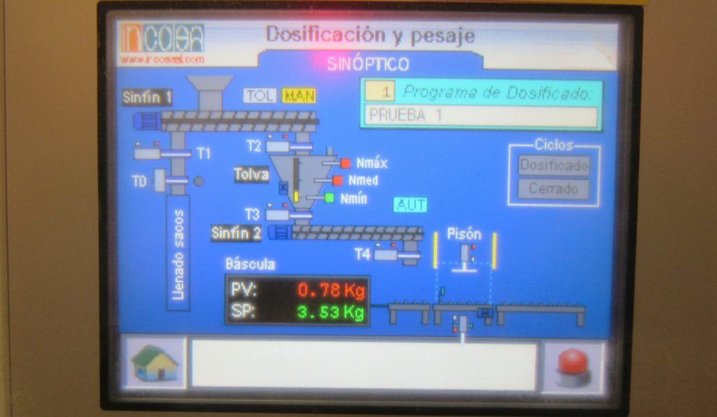 control pesaje 1024x596 - Diseño y automatización | Dosificación y pesaje para producto en polvo