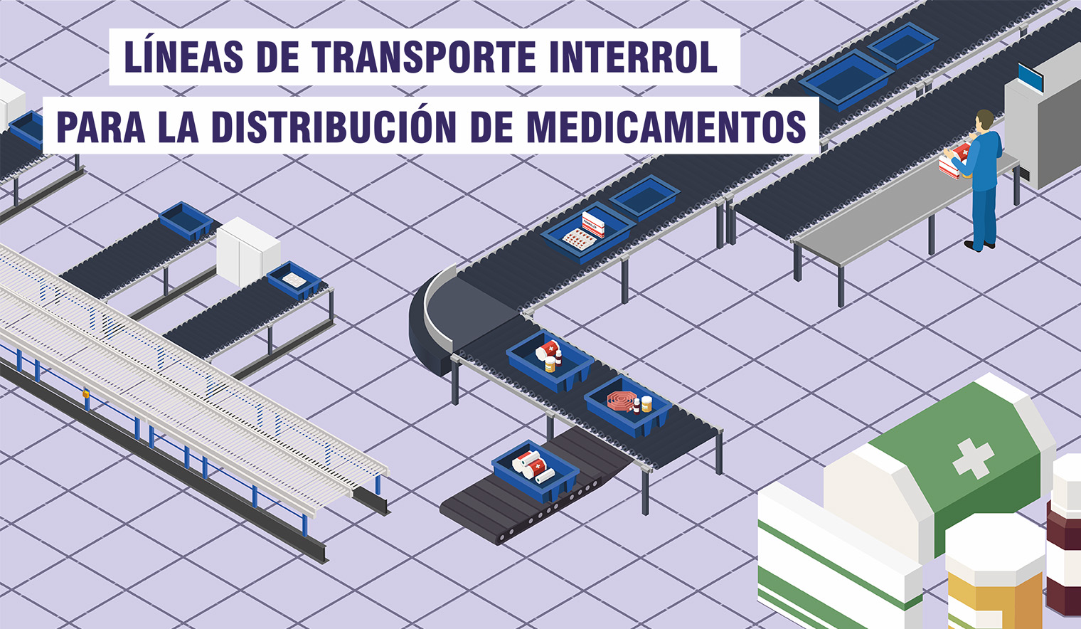 lineas transporte Cofares - Líneas de transporte para una solución de picking médico-sanitario.